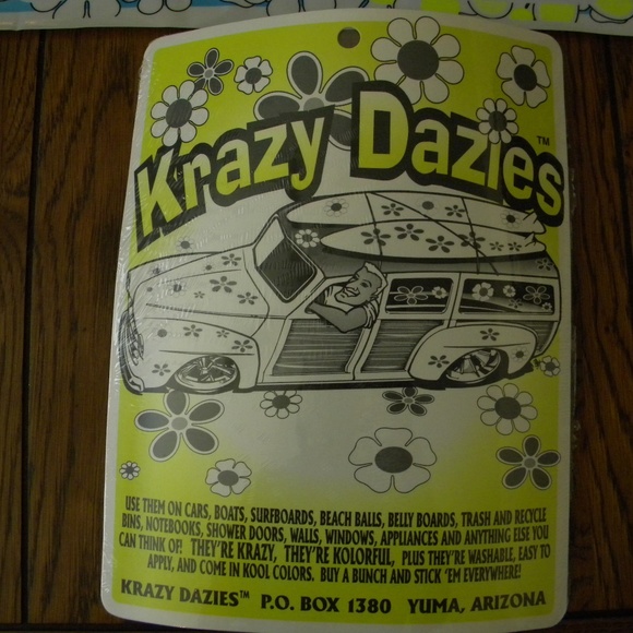 Vintage Krazy Dazies Vinyl Stickers set of 3 - Picture 4 of 7